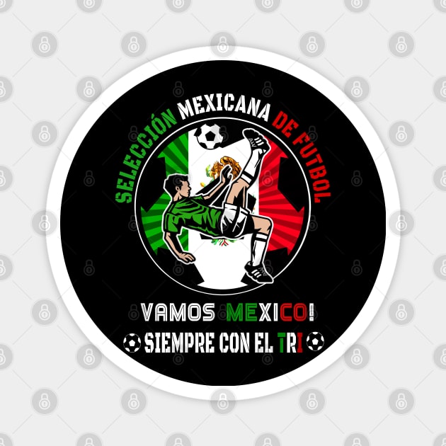 Playera Seleccion Mexicana de Futbol Vamos Mexico El Tri Magnet by soccer t-shirts